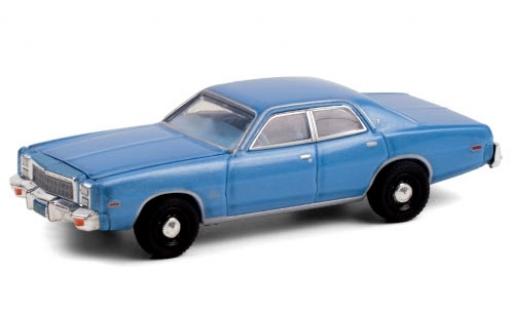 Modelauto Plymouth Fury Base metallic blauw 1977 Christine (1983) 1/64 Greenlight