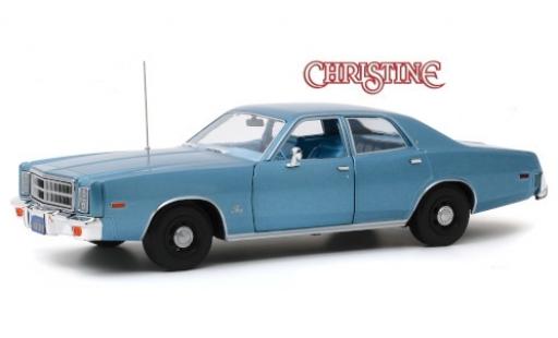 Modelauto Plymouth Fury Base metallic blauw Christine 1977 Detective Rudolph Junkins 1/18 Greenlight
