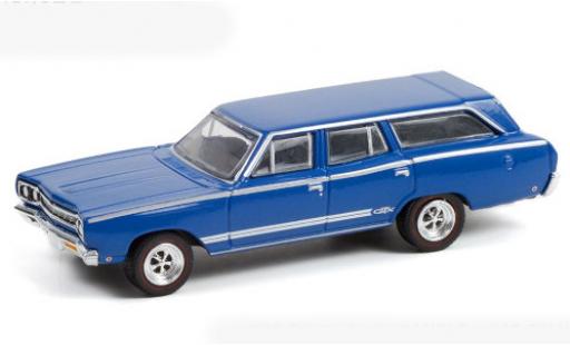 Modelauto Plymouth Satellite 1968 blauw/Dekor 1/64 Greenlight