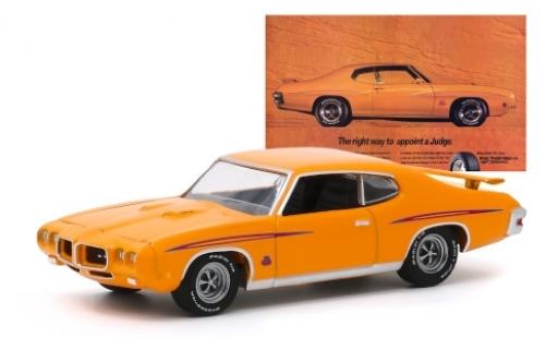 Modelauto Pontiac GTO The Judge oranje/Dekor 1970 1/64 Greenlight
