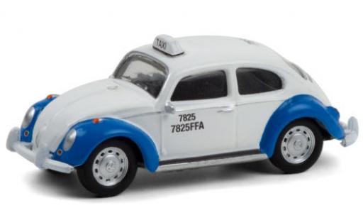 Modelauto Volkswagen Beetle Base (K&Atilde;&curren;fer) wit/blauw Taxi 1/64 Greenlight
