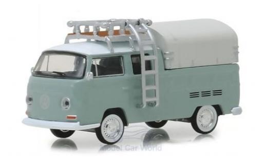 Modelauto Volkswagen T2 B DoKa grijs/wit 1974 1/64 Greenlight