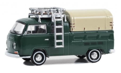 Modelauto Volkswagen T2 A Doppelkabine groen 1969 1/64 Greenlight