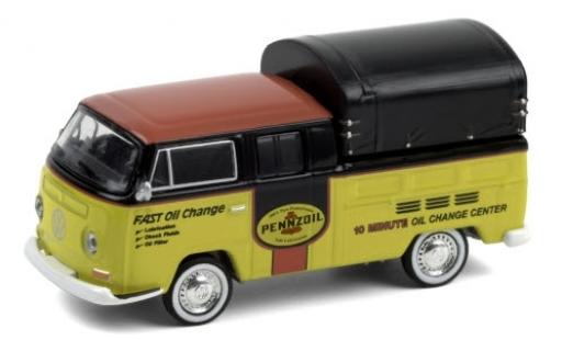 Modelauto Volkswagen T2 A Double Cab Pickup Pennzoil 1968 DoKa-plateforme 1/64 Greenlight