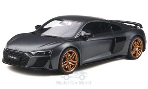 Modelauto Audi R8 coupe Decennium mat-grijs 2018 1/18 GT Spirit