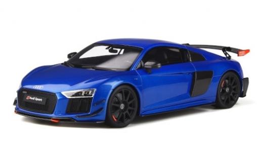 Modelauto Audi R8 coupe Performance Parts metallic blauw 1/18 GT Spirit