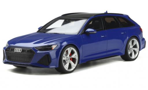 Modelauto Audi RS6 avant (C8) Tribute Edition blauw 2020 1/18 GT Spirit