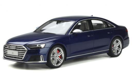 Modelauto Audi S8 berline (D5) metallic blauw 2020 1/18 GT Spirit