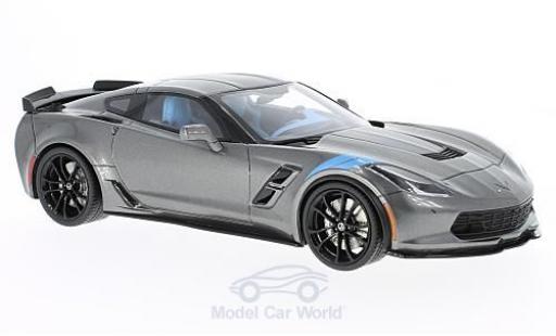 Modelauto Chevrolet Corvette Grand Sport metallic grijs 2017 1/18 GT Spirit