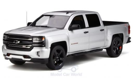 Modelauto Chevrolet Silverado pickup Redline Edition grijs 2018 1/18 GT Spirit