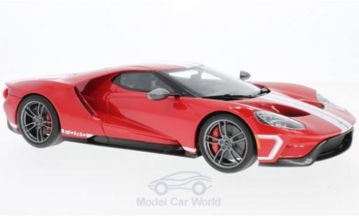 Modelauto Ford GT Heritage Edition rood/wit 2017 1/18 GT Spirit