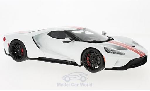 Modelauto Ford GT Berlinetta wit/rood 2017 1/18 GT Spirit