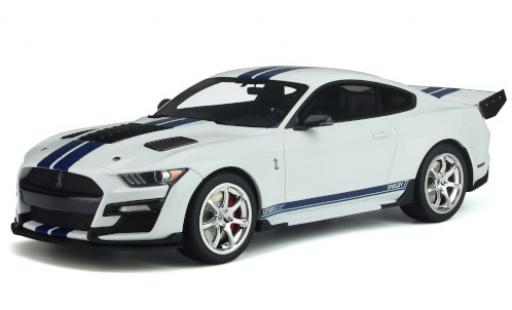 Modelauto Ford Mustang Shelby GT500 Dragon Snake wit/blauw 2020 1/18 GT Spirit