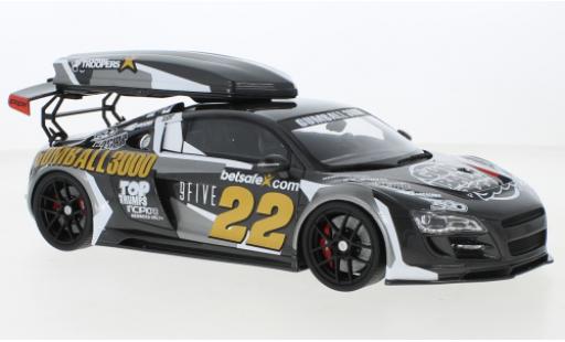 Modelauto Audi R8 gt spyder Gumball zwart/Dekor 1/18 GT Spirit