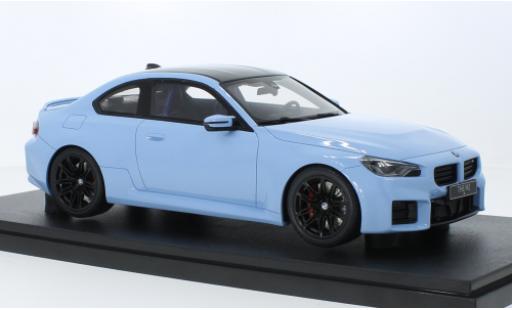 Modelauto Bmw M2 coupe (G87) metallic blauw clair 2023 1/18 GT Spirit