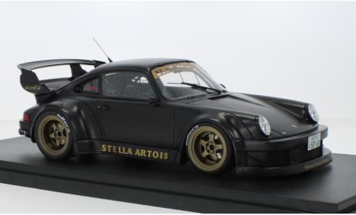 Modelauto Porsche 911 RWB (964) mate zwart Stella 2008 1/18 GT Spirit