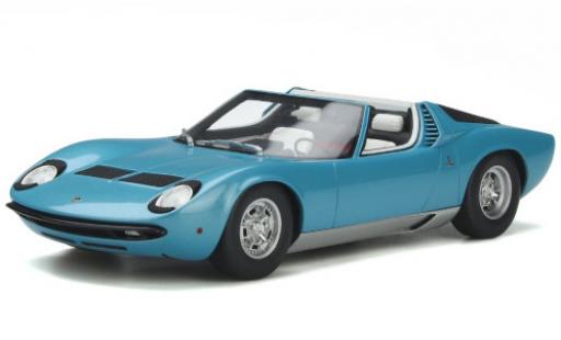 Modelauto Lamborghini Miura Roadster P400S blauw 1968 1/18 GT Spirit