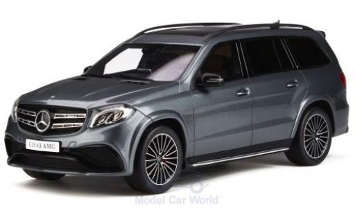 Modelauto Mercedes Classe S AMG GLS 63 metallic grijs 2016 1/18 GT Spirit