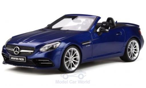 Modelauto Mercedes AMG SL Base AMG SLC 43 (R172) metallic blauw 2016 1/18 GT Spirit
