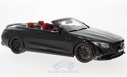 Modelauto Mercedes B S-Class Brabus 850 S Class Cabrio zwart 2016 1/18 GT Spirit