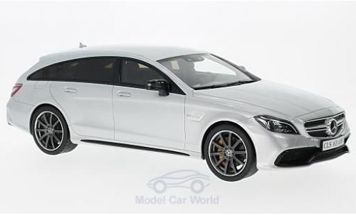 Modelauto Mercedes CLS Shooting Brake 63 AMG grijs 2014 1/18 GT Spirit
