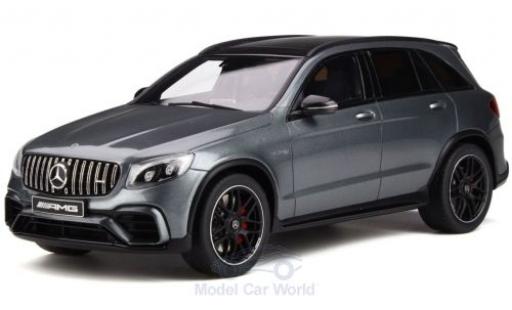 Modelauto Mercedes GLC AMG 63 S metallic grijs 2017 1/18 GT Spirit