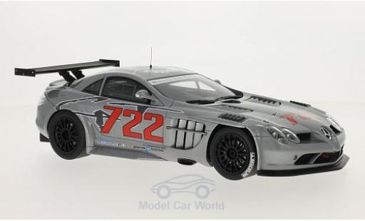 Modelauto Mercedes SLR 722 GT McLaren metallic grijs/Dekor 1/18 GT Spirit