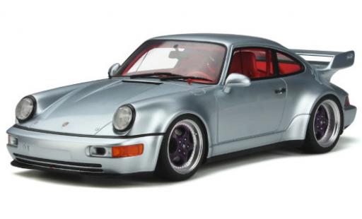 Modelauto Porsche 911 Base 3.8 grijs 1990 1/18 GT Spirit