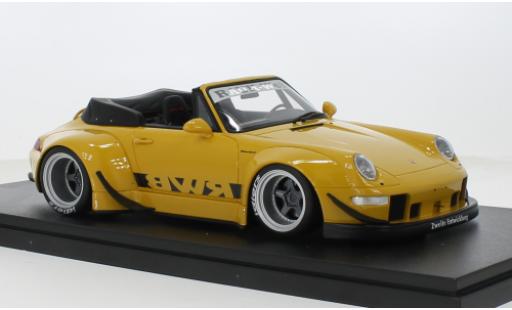 Modelauto Porsche 911 RWB Cabriolet geel Nohra 2023 1/18 GT Spirit