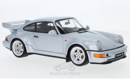Modelauto Porsche 911 RS Carrera 3.8 grijs 1/18 GT Spirit