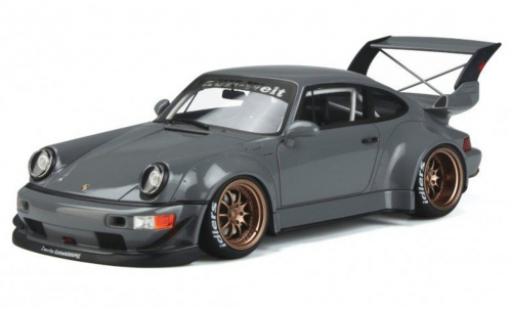 Modelauto Porsche 911 RWB Body Kit Akiba grijs 1992 1/18 GT Spirit