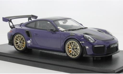 Modelauto Porsche 911 GT2 RS (991.2) paars 2021 1/18 GT Spirit