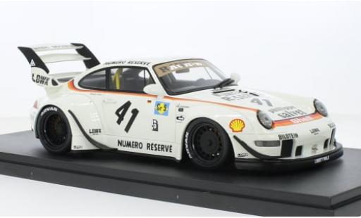 Modelauto Porsche 911 RWB wit Kato-San 1/18 GT Spirit