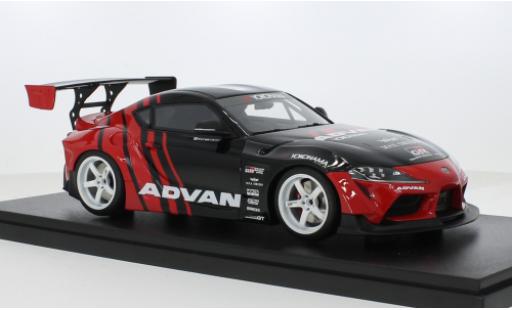 Modelauto Toyota Supra Base by Advan zwart/rood 2020 1/18 GT Spirit