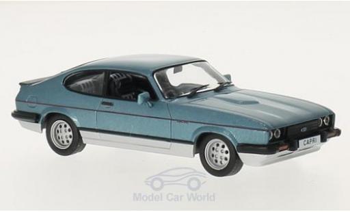 Modelauto Ford Capri 2.8i MKIII 2.8 Injection metallic blauw/grijs 1982 1/43 GTI Collection