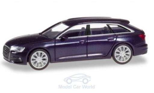 Modelauto Audi A6 avant metallic blauw 1/87 Herpa