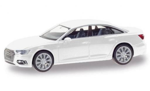 Modelauto Audi A6 berline Sedan wit 1/87 Herpa