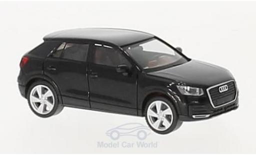 Modelauto Audi Q2 suv metallic zwart 1/87 Herpa