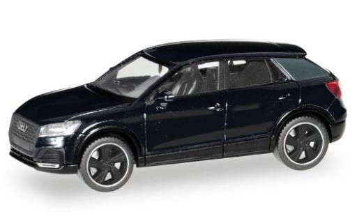 Modelauto Audi Q2 suv zwart zwart Edition 1/87 Herpa