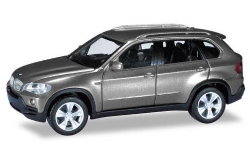 Modelauto Bmw X5 suv metallic grijs 1/87 Herpa