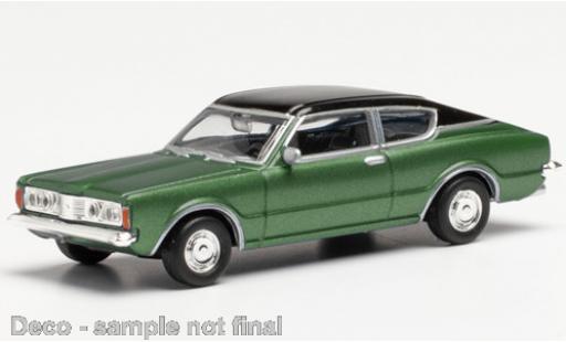 Modelauto Ford Taunus TC1 (TC I) Coupe metallic groen/zwart 1/87 Herpa