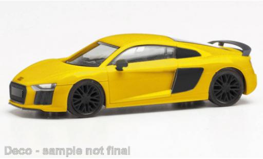 Modelauto Audi R8 v10 plus geel 1/87 Herpa