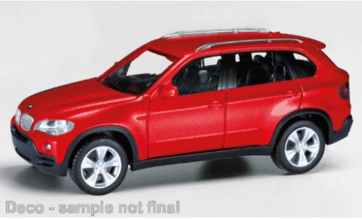 Modelauto Bmw X5 suv metallic rood 1/87 Herpa