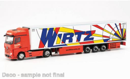Modelauto Mercedes Actros Bigspace Wirtz 2018 1/87 Herpa