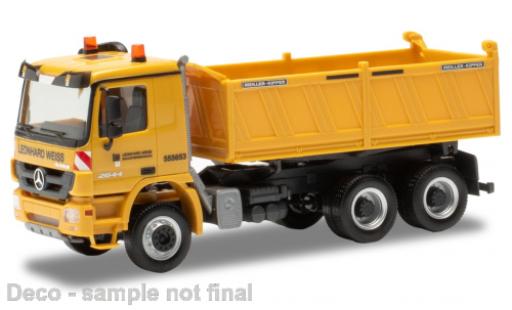 Modelauto Mercedes Actros Base M Leonhard Weiss 2008 1/87 Herpa
