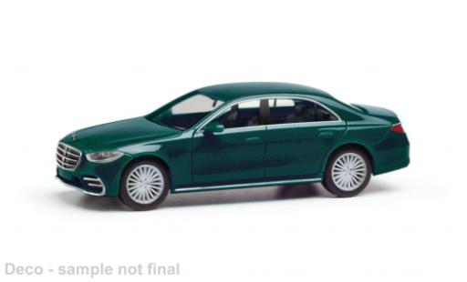 Modelauto Mercedes S Base S-classe metallic groen fonc&Atilde;&copy; 1/87 Herpa