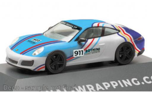 Modelauto Porsche 911 Carrera Signal Wrapping Edition 2023 / Rothini 1/87 Herpa