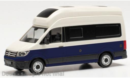 Modelauto Volkswagen Crafter Grand California wit/blauw 1/87 Herpa