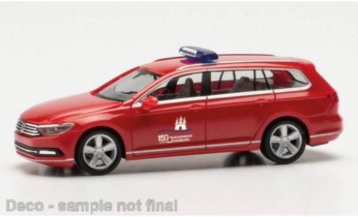 Modelauto Volkswagen Passat Base Variant GTE brandweer Hamburg 1/87 Herpa