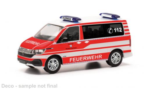 Modelauto Volkswagen T6 T6.1 .1 bus MTW brandweer Ransbach-Baumbach 1/87 Herpa